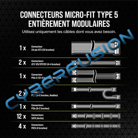 Corsair RMx Shift - 750W (Noir)